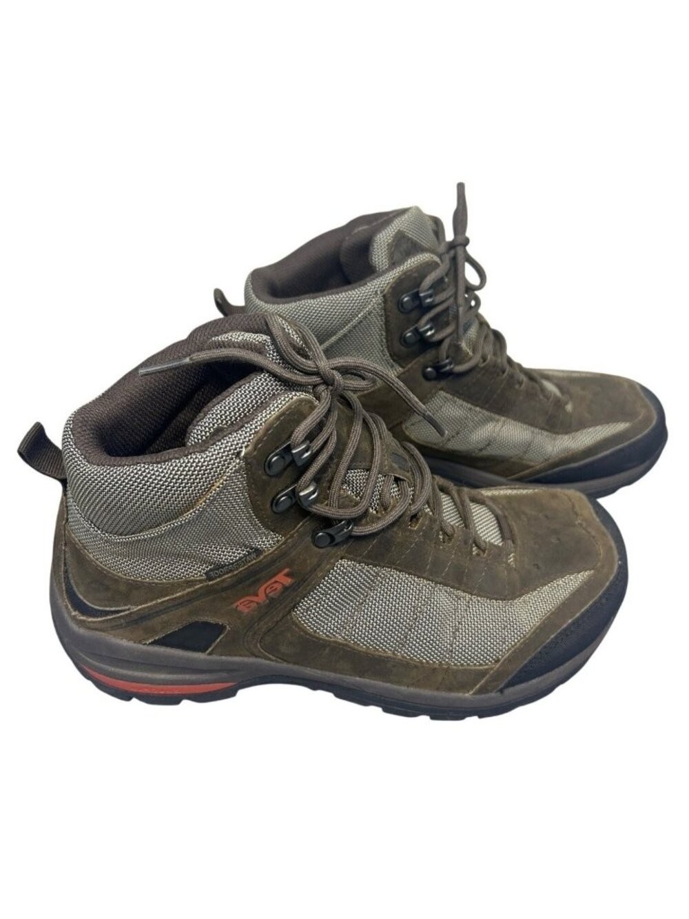 Teva Hiking Boots Sz 8 Brown Waterproof Rugged Trail Outdoor Rubber Gorpcore
